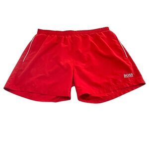 Hugo Boss Men’s Swim Trunks Red Size Large